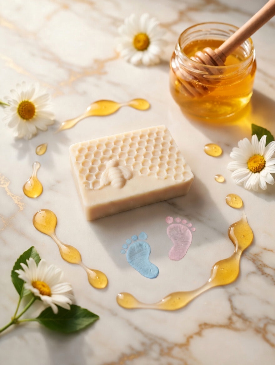 Présentation du savon bébé Les Abeilles de Victoire