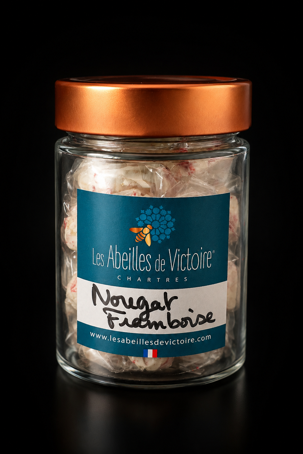 Sachet de nougats à la framboise Les Abeilles de Victoire